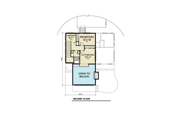 Floor Plan - Upper Floor for Contemporary House Plan #1070-14 - 3 bed, 2.5 bath