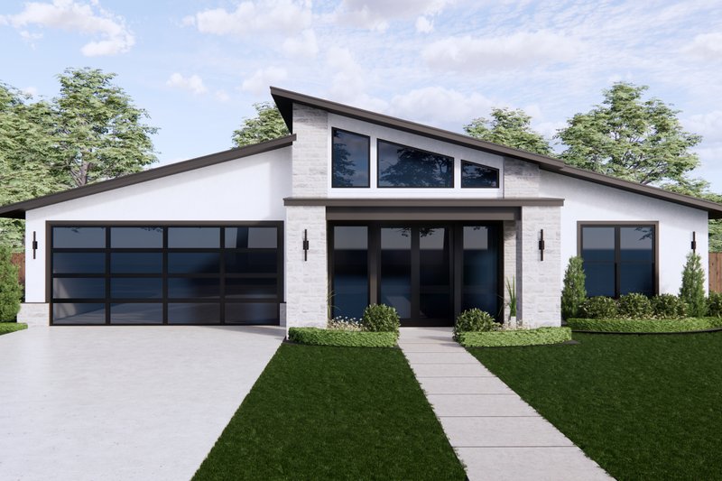 Dream House Plan - Modern Exterior - Front Elevation Plan #1096-101