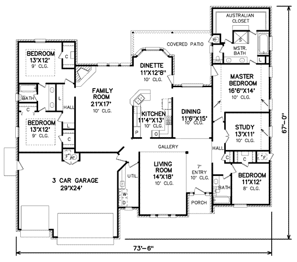 Traditional Floor Plan - Main Floor Plan #65-287