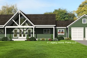 Country Exterior - Front Elevation Plan #932-606