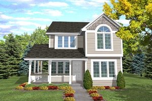 Cottage Exterior - Front Elevation Plan #50-114