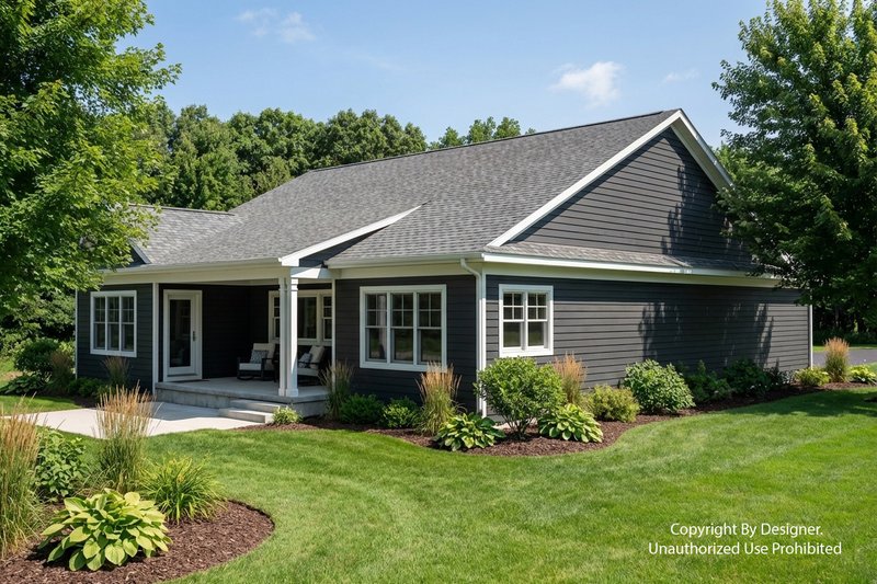 House Plan Design - Exterior - Rear Elevation for Farmhouse House Plan #51-1520 - 3 bed, 2.5 bath