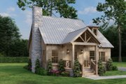 Cabin Style House Plan - 3 Beds 2 Baths 1425 Sq/Ft Plan #923-389 