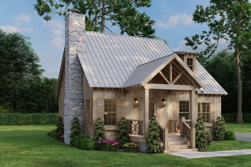 Home Plan - Exterior - Other Elevation 2 for Cabin House Plan #923-389 - 3 bed, 2 bath
