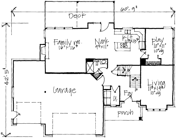 Traditional Floor Plan - Main Floor Plan #308-117