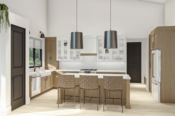 Interior - Kitchen for Barndominium House Plan #455-533 - 2 bed, 2 bath