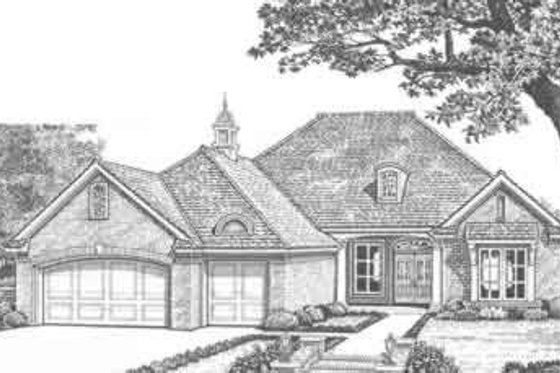 Exterior - Front Elevation for Traditional House Plan #310-320 - 3 bed, 2.5 bath