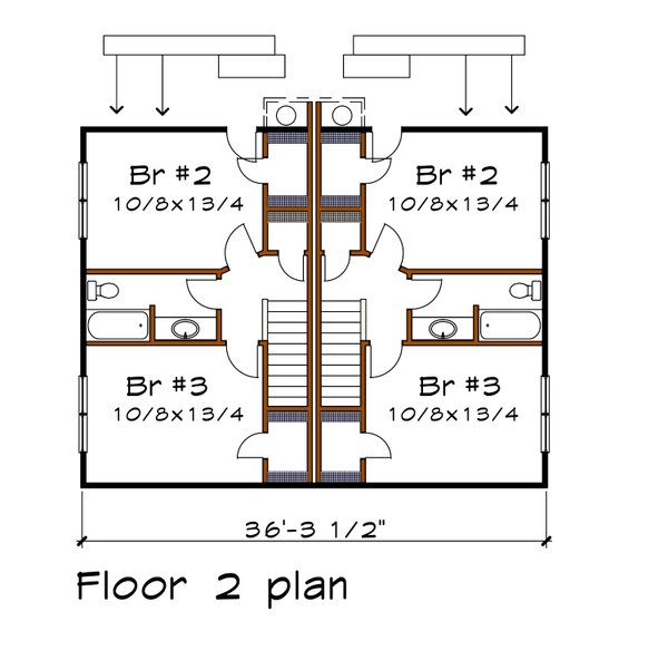 Bungalow Floor Plan - Upper Floor Plan #79-362