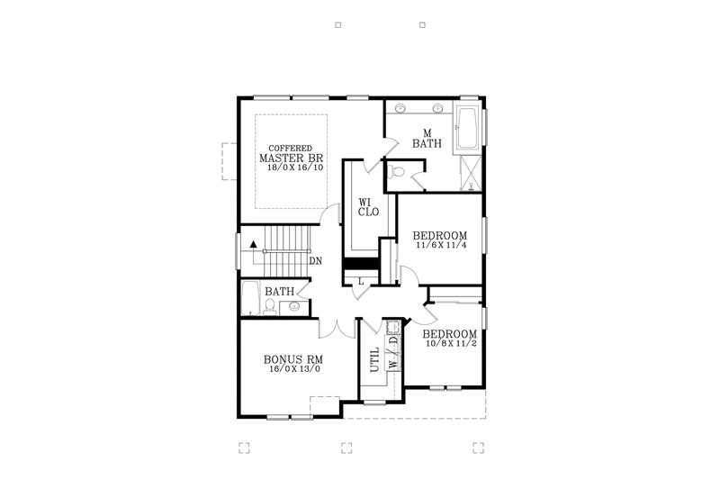Home Plan - Floor Plan - Upper Floor for Craftsman House Plan #53-770 - 4 bed, 2.5 bath