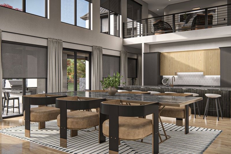Architectural House Design - Interior - Dining Room 1 for Contemporary House Plan #455-511 - 4 bed, 2.5 bath