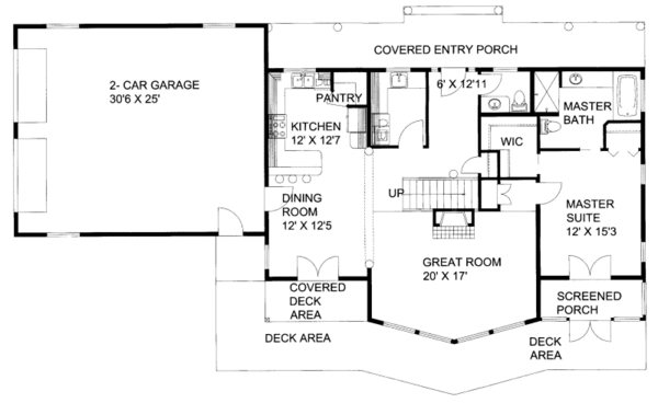 Cabin Floor Plan - Main Floor Plan #117-766