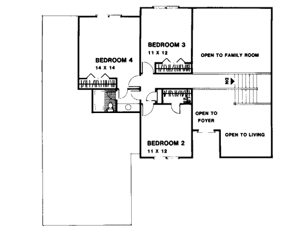 Home Plan - Traditional Floor Plan - Upper Floor Plan #56-172