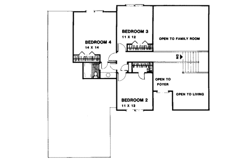 Home Plan - Floor Plan - Upper Floor for Traditional House Plan #56-172 - 4 bed, 2.5 bath