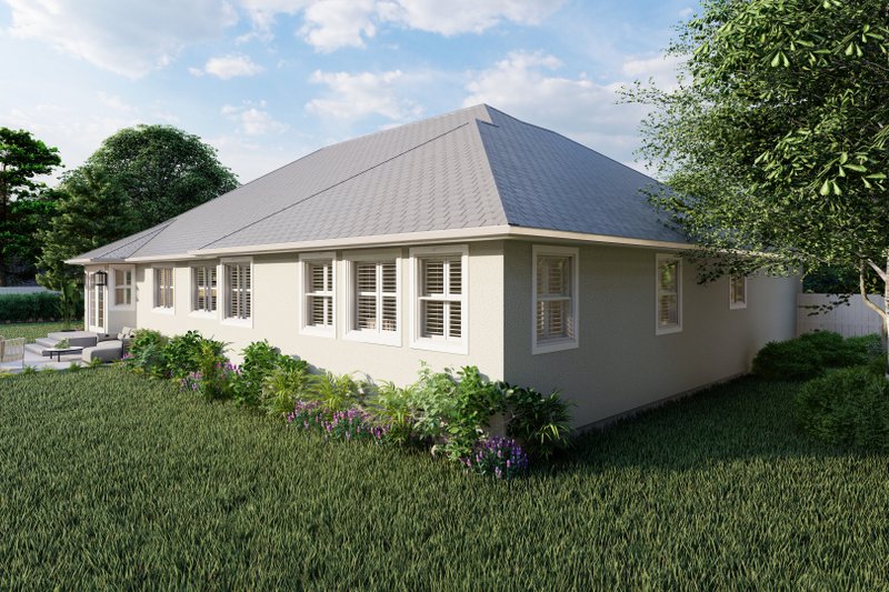 Home Plan - Exterior - Rear Elevation 1 for Ranch House Plan #1060-185 - 3 bed, 2 bath