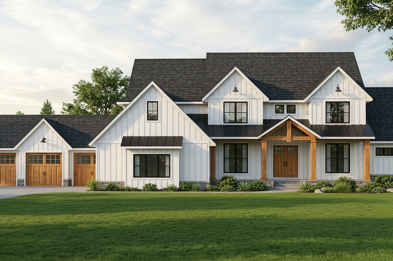 House Blueprint - Exterior - Front Elevation 2 for Craftsman House Plan #1064-273 - 5 bed, 5 bath