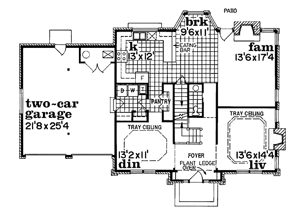European Floor Plan - Main Floor Plan #47-296