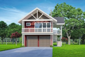 Craftsman Exterior - Front Elevation Plan #124-1247