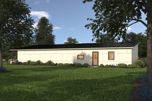 Exterior - Front Elevation for Modern House Plan #497-57 - 3 bed, 2 bath