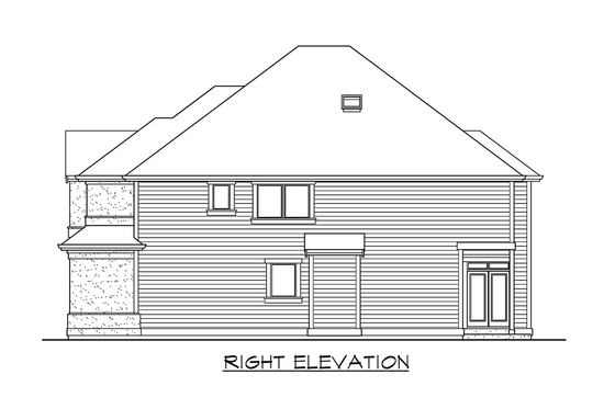 Exterior - Other Elevation 3 for Traditional House Plan #132-156 - 4 bed, 3.5 bath