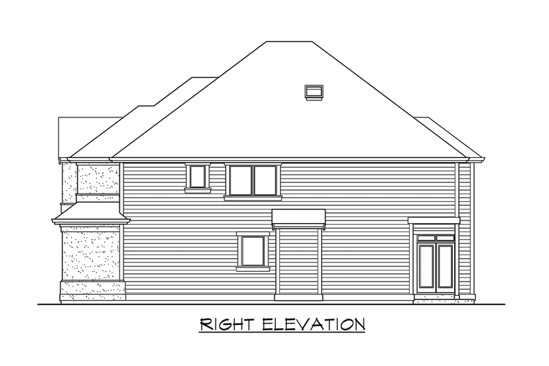 Dream House Plan - Exterior - Other Elevation 3 for Traditional House Plan #132-156 - 4 bed, 3.5 bath