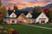 Farmhouse Style House Plan - 4 Beds 3.5 Baths 3000 Sq/Ft Plan #1096-123 Exterior 