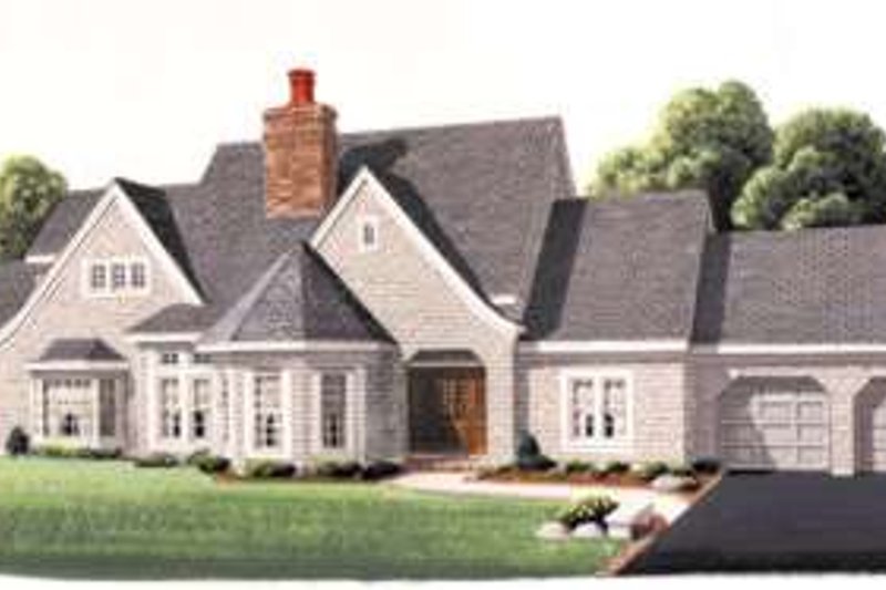 Dream House Plan - European Exterior - Front Elevation Plan #410-196