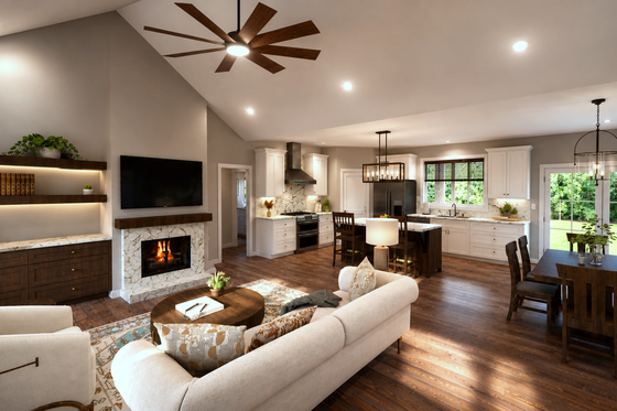 Interior - Entry for Farmhouse House Plan #44-313 - 3 bed, 2 bath
