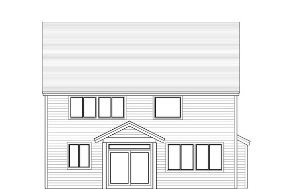 Exterior - Rear Elevation for Craftsman House Plan #53-456 - 5 bed, 2.5 bath