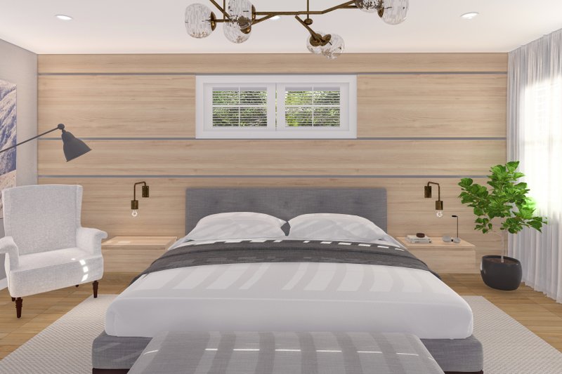 House Blueprint - Interior - Master Bedroom for Ranch House Plan #1060-300 - 3 bed, 2 bath