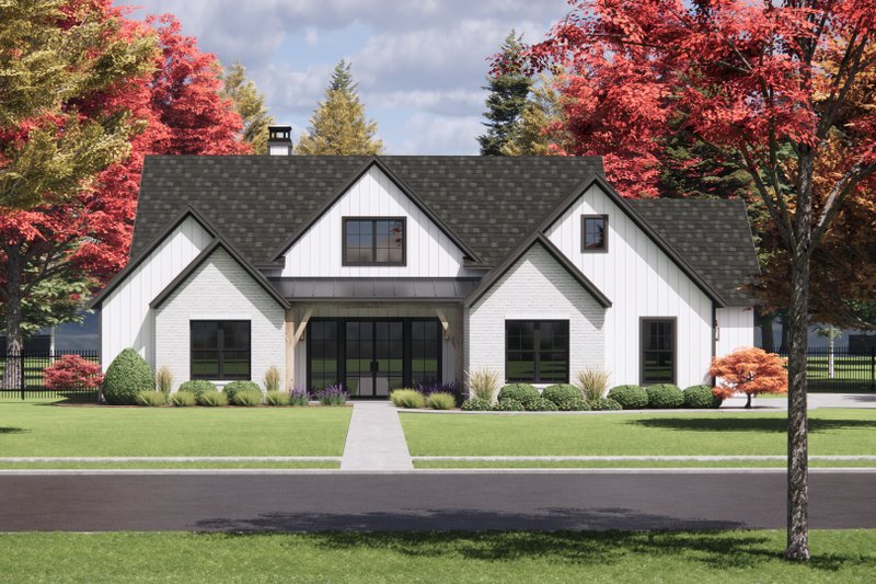 Dream House Plan - Farmhouse Exterior - Front Elevation Plan #1096-140