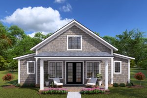 Cottage Exterior - Front Elevation Plan #513-2244