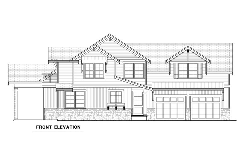House Plan Design - Exterior - Front Elevation 3 for Craftsman House Plan #1070-189 - 3 bed, 2.5 bath