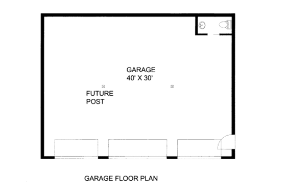Floor Plan - Main Floor for Traditional House Plan #117-686, 0.5 bath