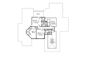 Floor Plan - Upper Floor for Modern House Plan #52-231 - 4 bed, 4.5 bath