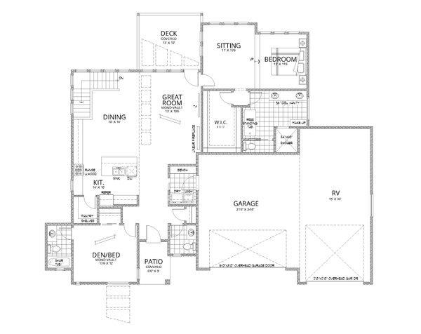 Contemporary Floor Plan - Main Floor Plan #112-201