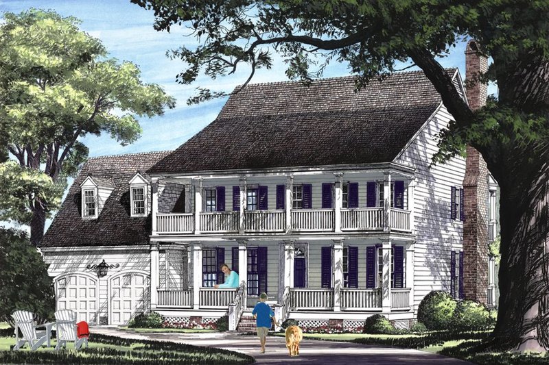 Architectural House Design - Southern Exterior - Front Elevation Plan #137-275