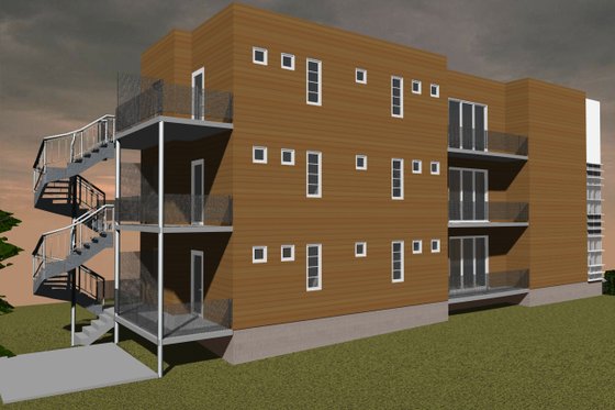 Exterior - Other Elevation 2 for Contemporary House Plan #535-19 - 9 bed, 6 bath