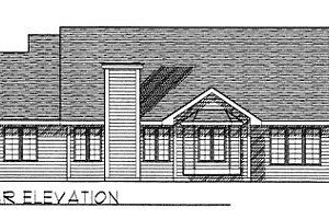 Exterior - Rear Elevation for Traditional House Plan #70-156 - 3 bed, 2 bath
