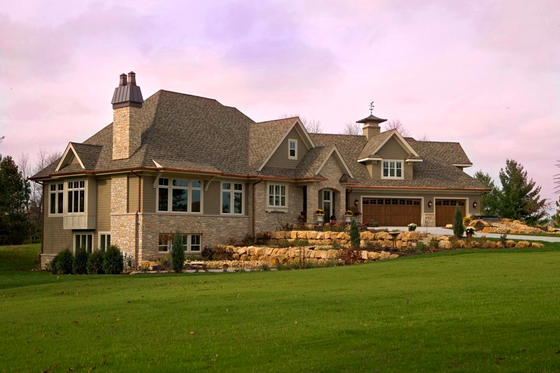 Exterior - Front Elevation for European House Plan #51-547 - 4 bed, 3.5 bath