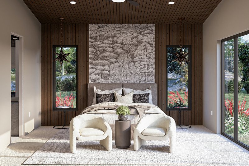House Blueprint - Interior - Bedroom 1 for Modern House Plan #455-356 - 3 bed, 2.5 bath