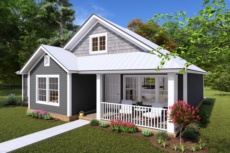 Cottage Style House Plan - 3 Beds 2 Baths 1286 Sq/Ft Plan #20-1885 ...