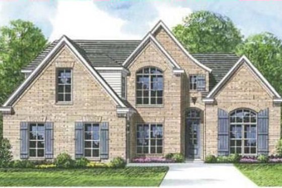 Exterior - Front Elevation for European House Plan #424-107 - 3 bed, 2.5 bath