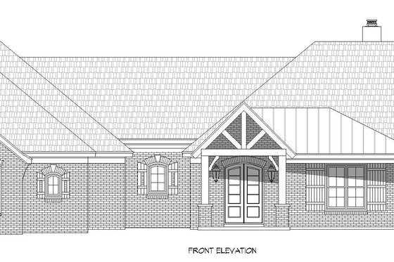 Exterior - Front Elevation 3 for Country House Plan #932-294 - 3 bed, 4.5 bath