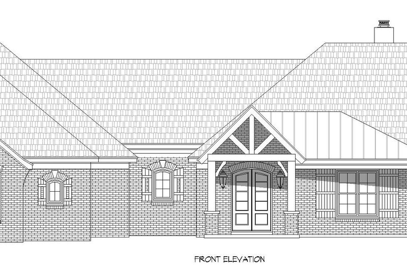 Architectural House Design - Exterior - Front Elevation 3 for Country House Plan #932-294 - 3 bed, 4.5 bath