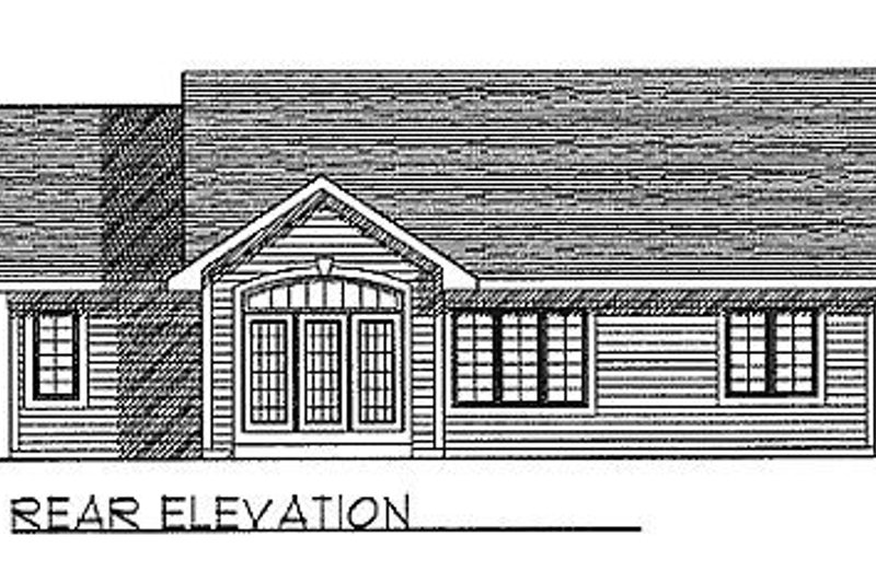 Home Plan - Exterior - Rear Elevation for Traditional House Plan #70-125 - 3 bed, 2 bath