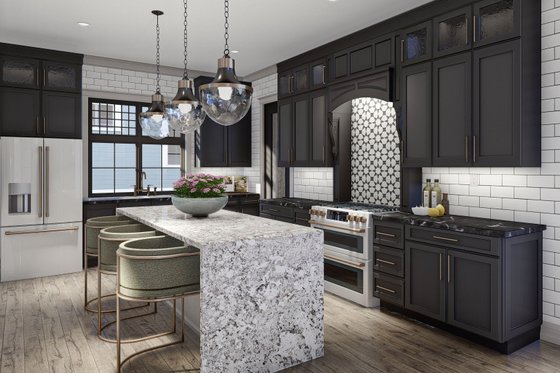 Interior - Kitchen 2 for European House Plan #455-588 - 3 bed, 3.5 bath