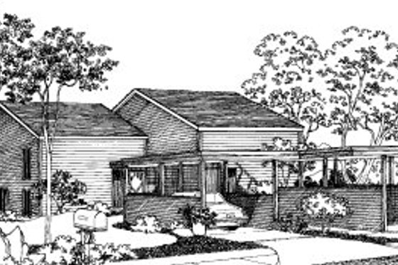 Exterior - Front Elevation for Modern House Plan #303-140 - 2 bed, 1.5 bath