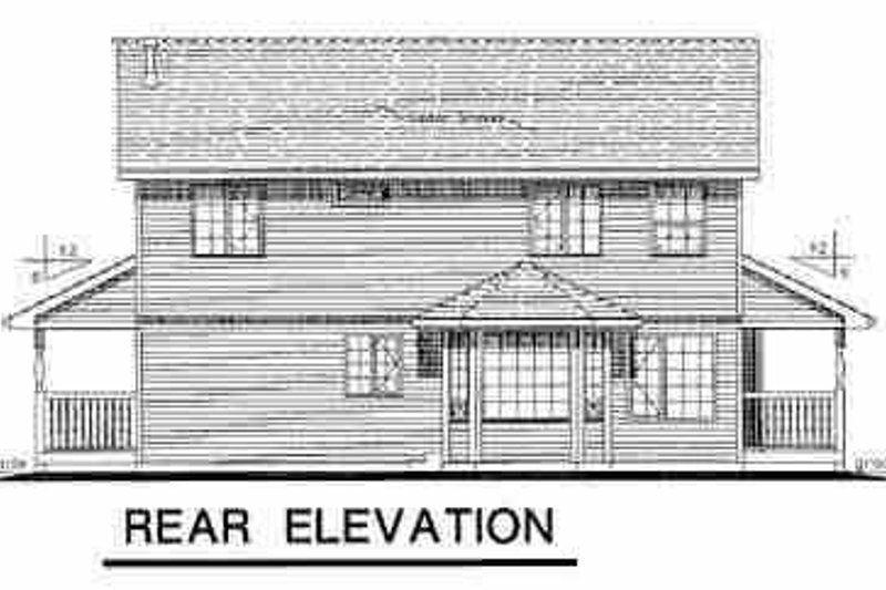 House Plan Design - Exterior - Rear Elevation for Country House Plan #18-278 - 5 bed, 2.5 bath