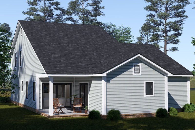 Architectural House Design - Exterior - Rear Elevation for Cottage House Plan #513-2499 - 5 bed, 3 bath