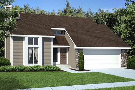 Exterior - Front Elevation for Modern House Plan #312-533 - 3 bed, 2.5 bath